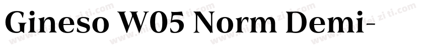 Gineso W05 Norm Demi字体转换